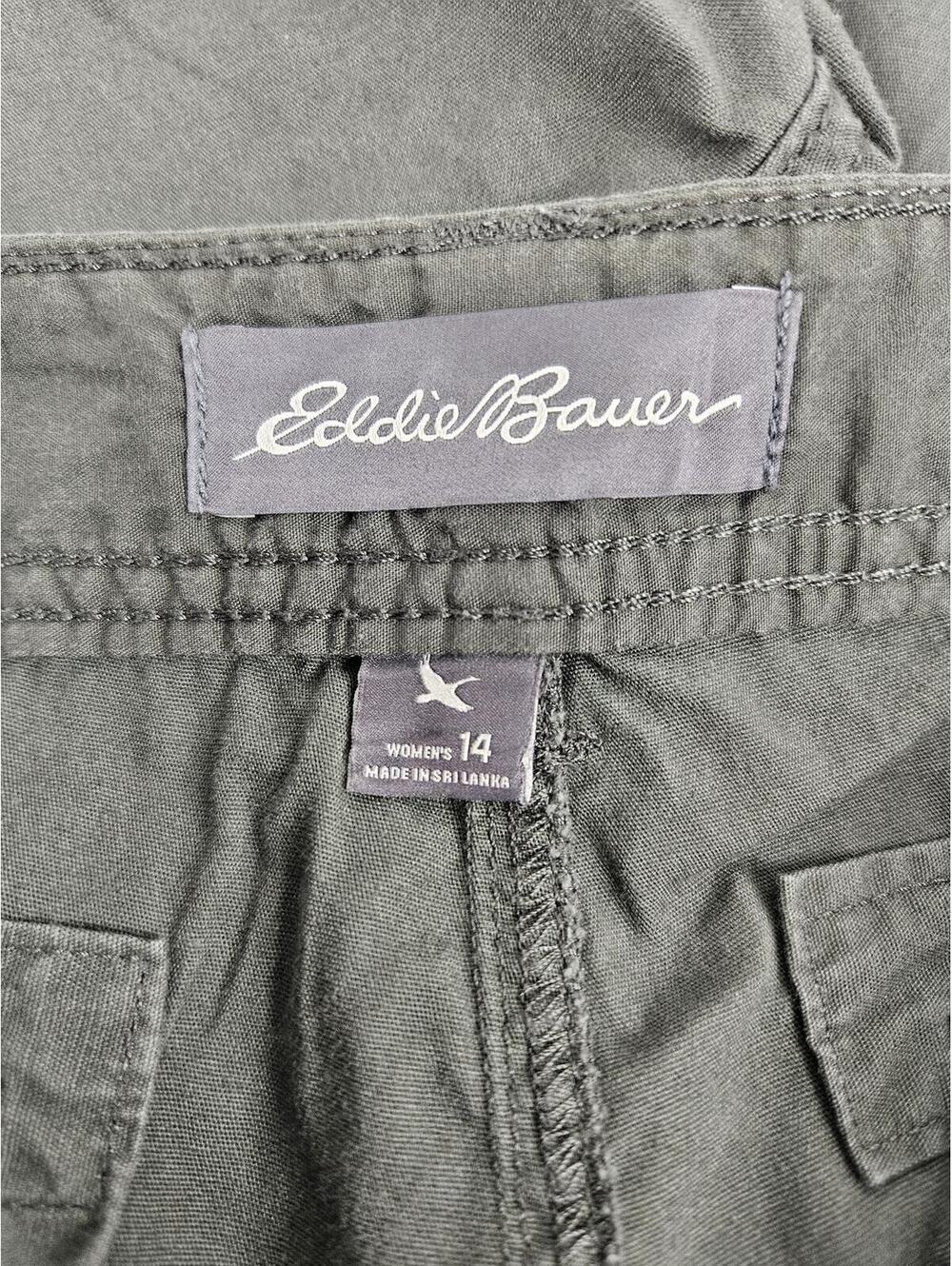 Eddie Bauer Women's Gray Casual Shorts Size 14 w/Button-Up Hem for Versatility - Picture 6 of 8